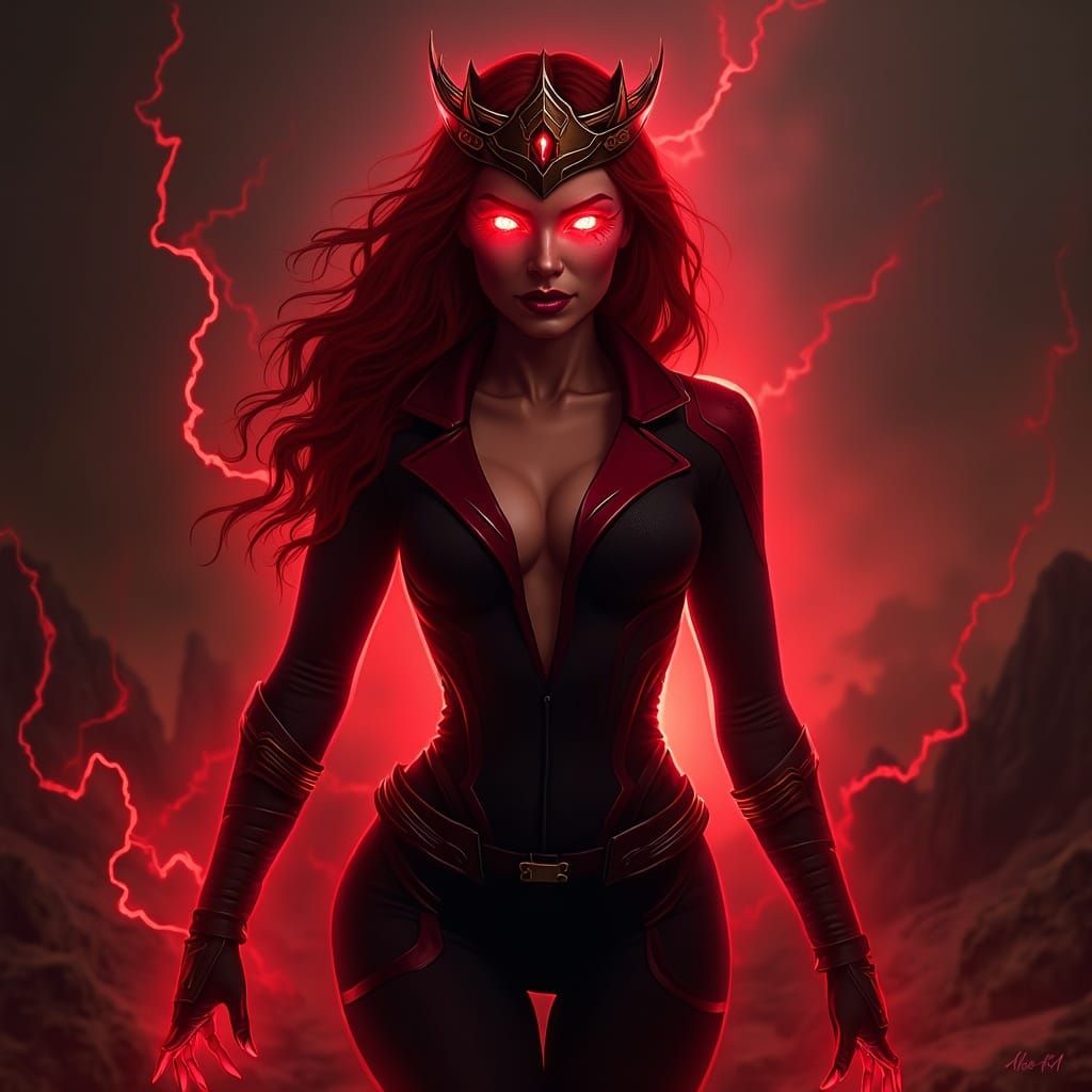 Scarlet Witch and Black Widow Fusion Character