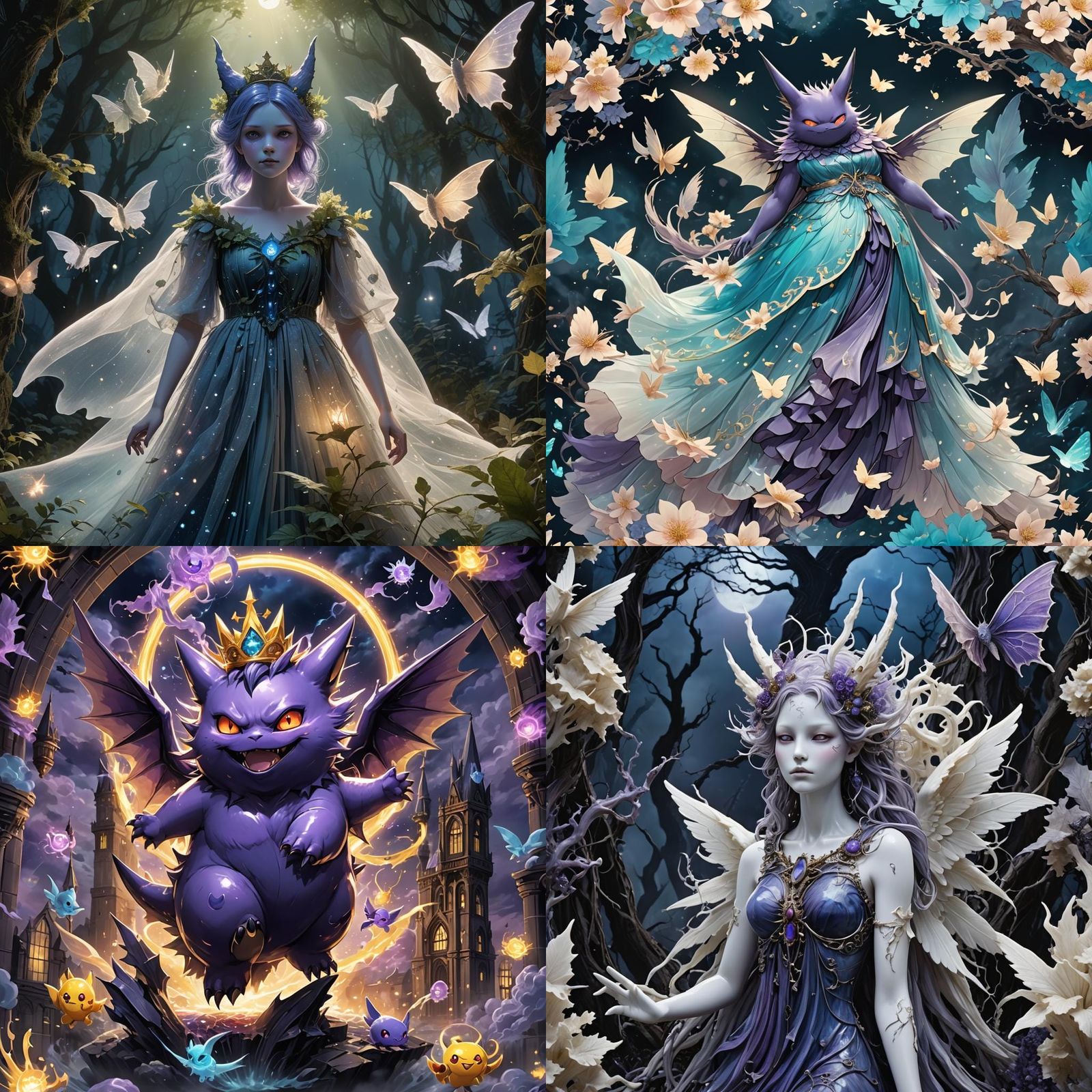 Angelic Porcelain Princess Gengar: Detailed Matte Painting