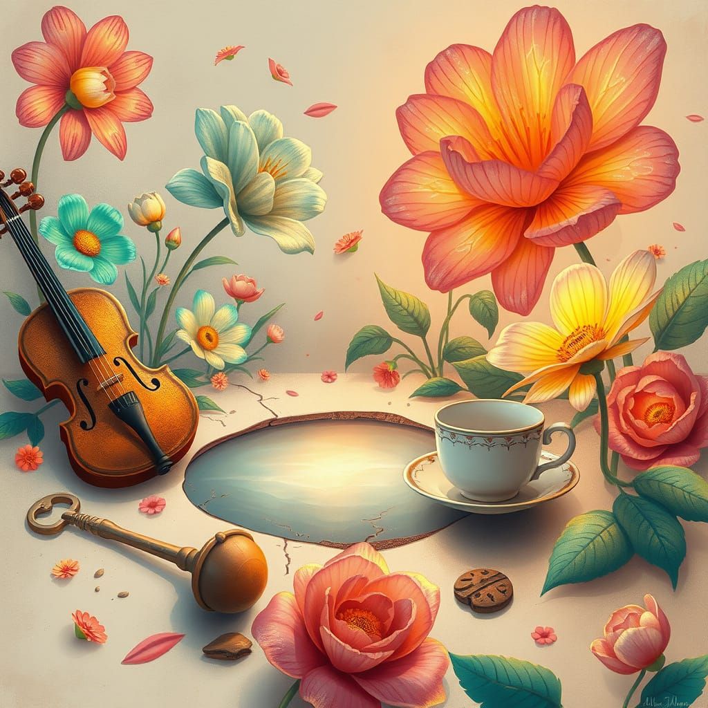 Memory Garden: Flowers Bloom From Broken Objects