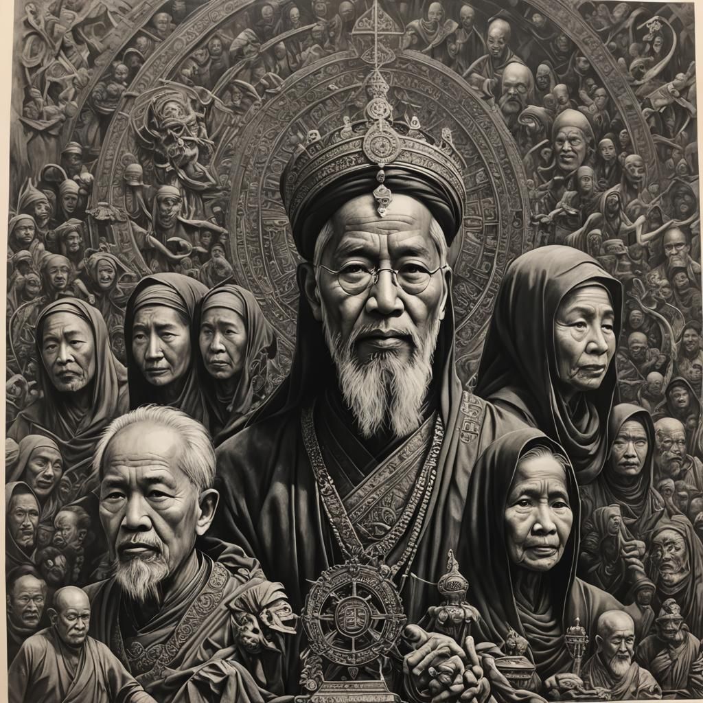 Hyperdetailed Charcoal Drawing