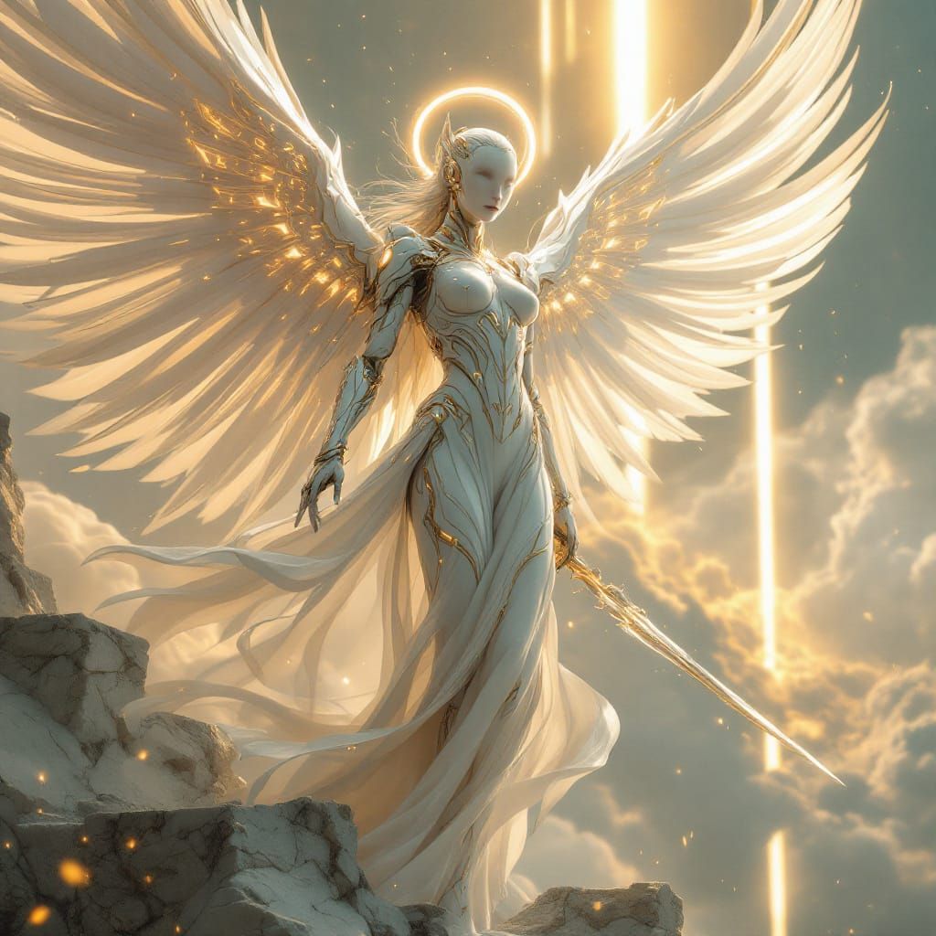 Cybernetic Angel in Heavenly War