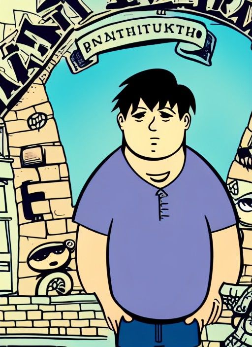 Frat Boy Meathead in Tim Burton Ghibli Style