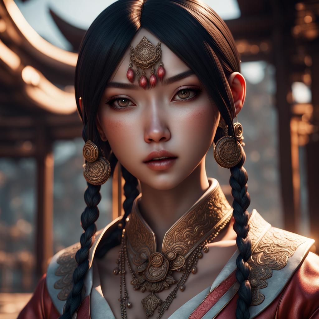 Asian Doll 3D Game Cinematic Render