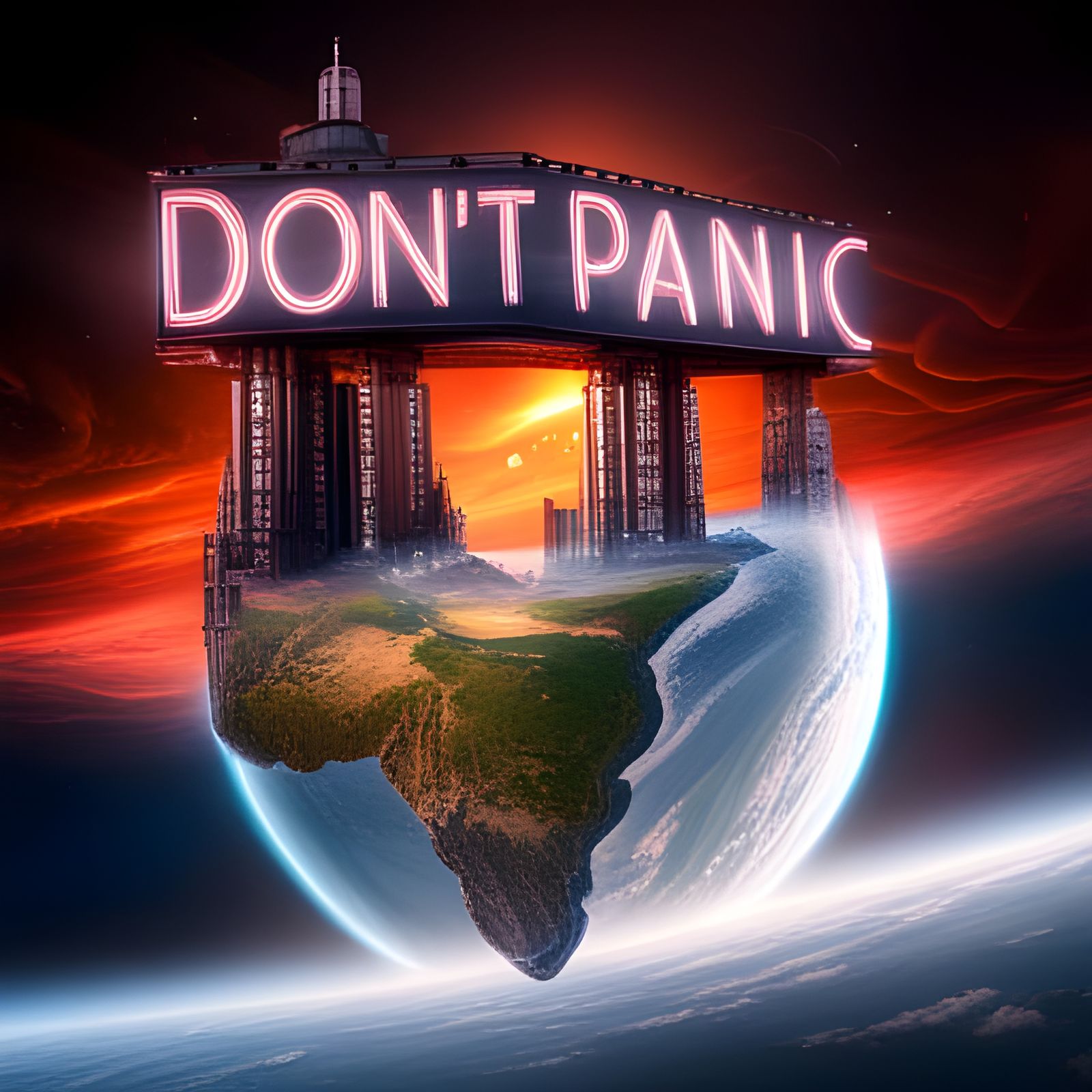 Psychedelic Billboard Warns Earth: Don't Panic