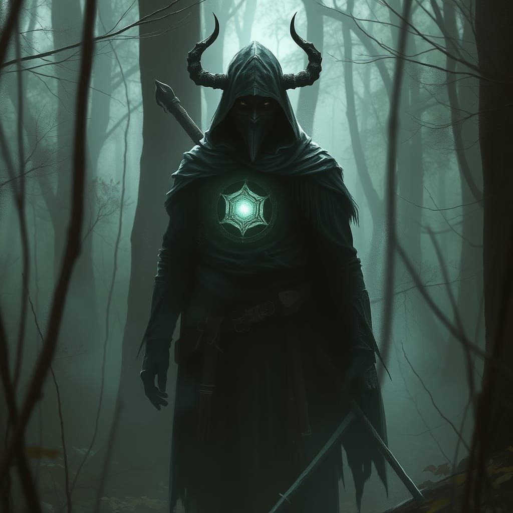 Translucent Hunter Spirit in Sinister Forest