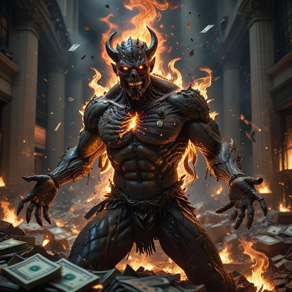 Demon of Wealth Crushes Wall Street