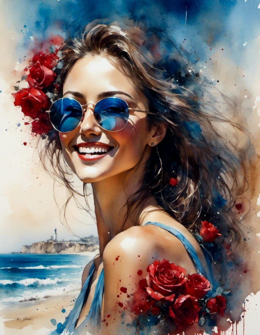 The Beach Adventures of Adelaide Fabbri (Painterly Version)