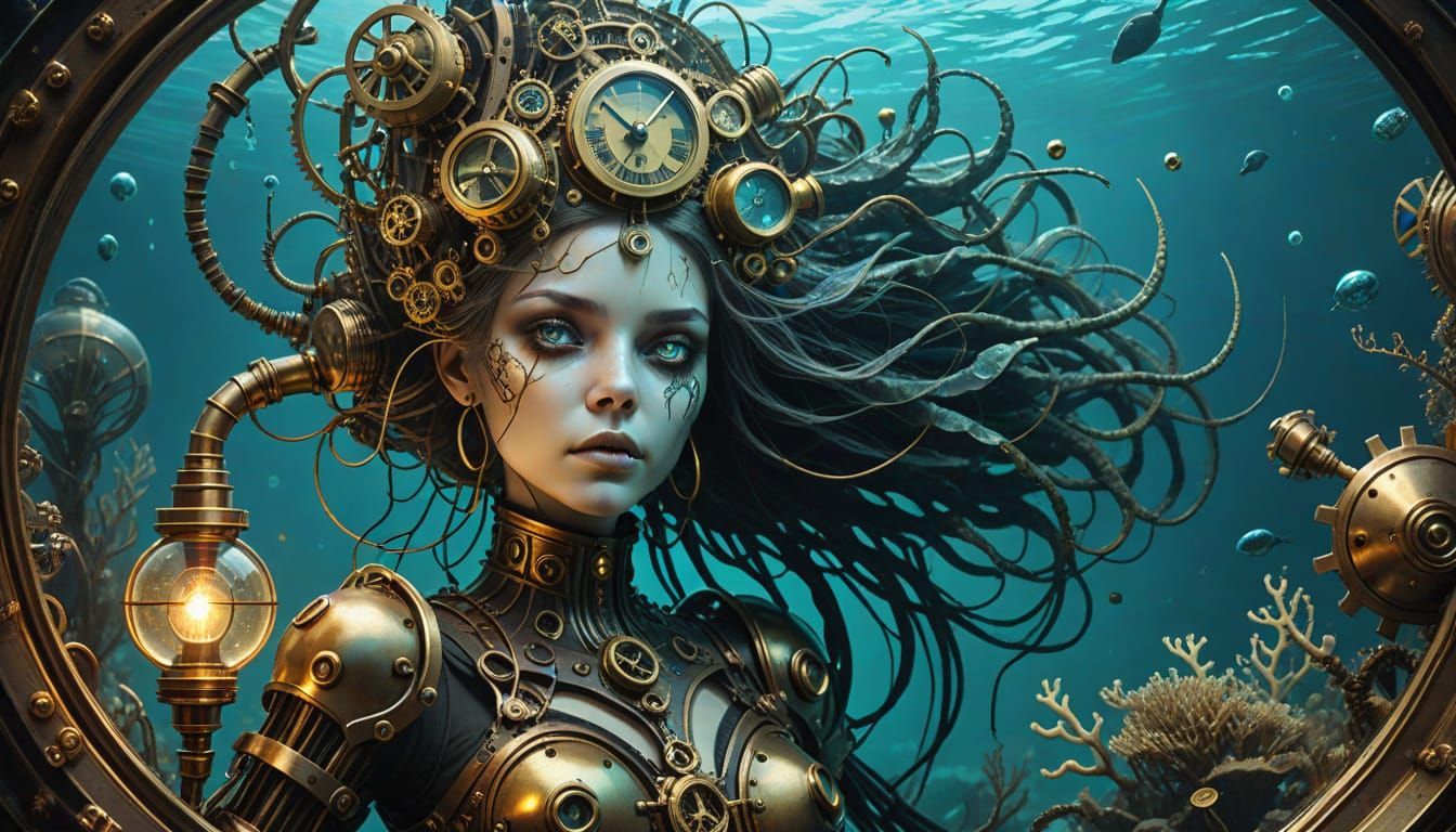 Steampunk Underwater Enchantress