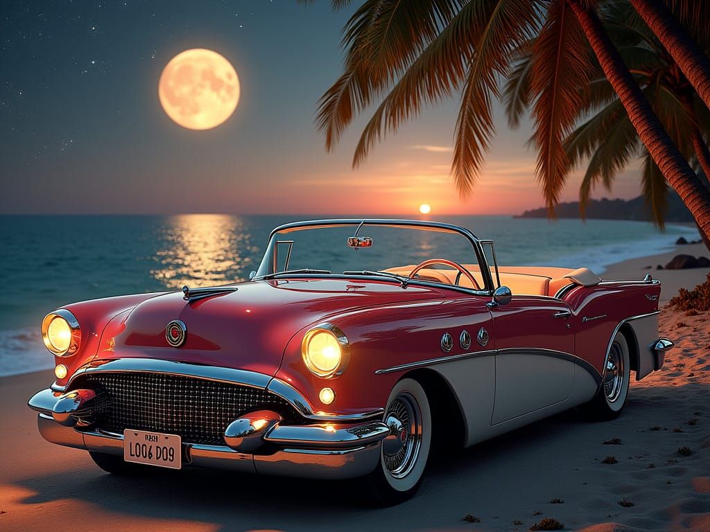 Ethereal 1955 Buick Roadmaster in Tropical Haven