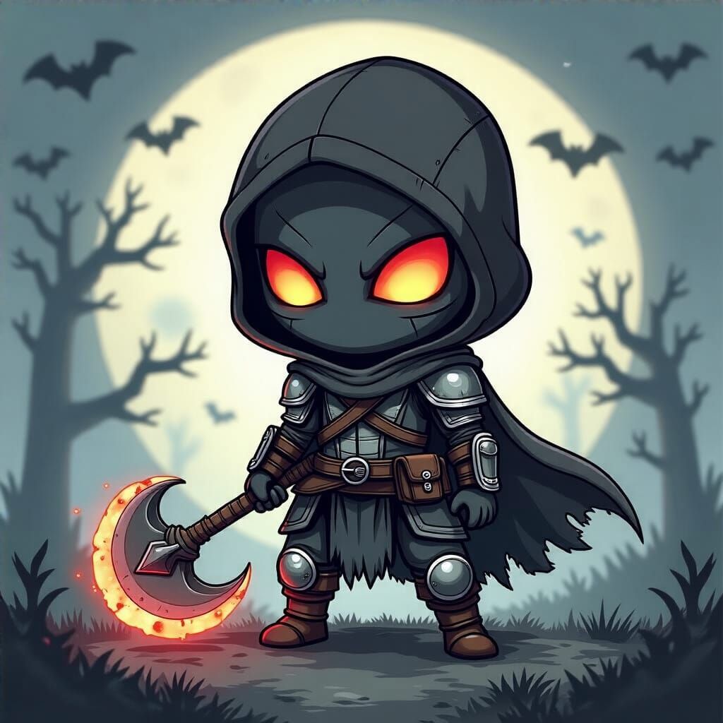Grimdark Warriors Rendered in Chibi Style