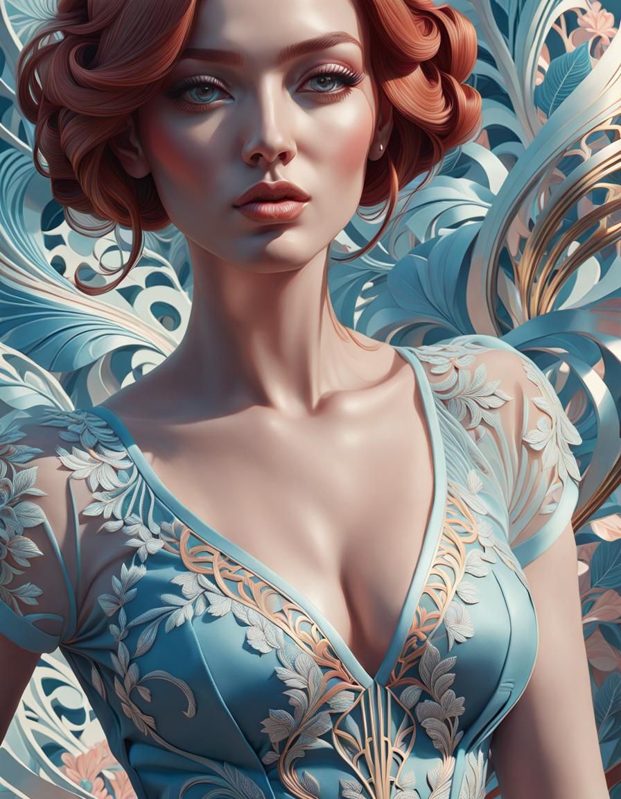 Detailed Portrait of a Young Woman