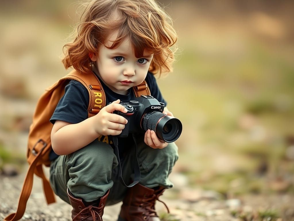 Toddler Photographer Captures Moment in Photorealistic Style