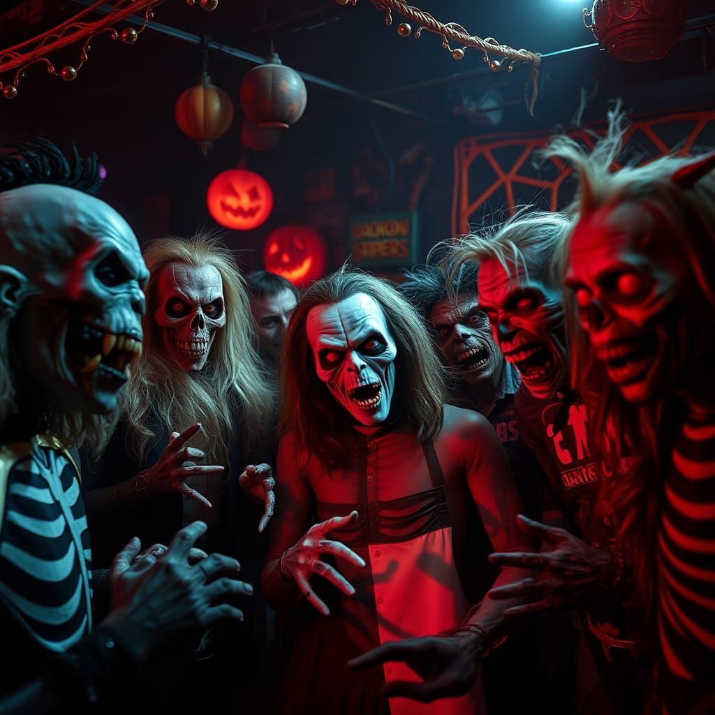 Monsters at a High School Dance in Burton Style