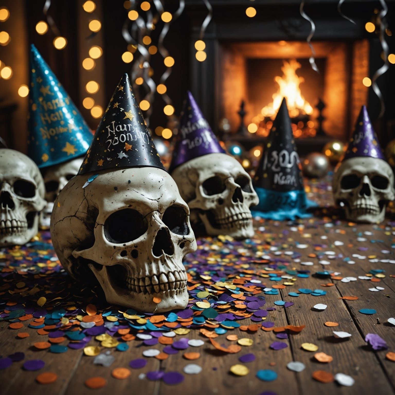 Haunted New Year's Eve Ball with Ghostly Spirits