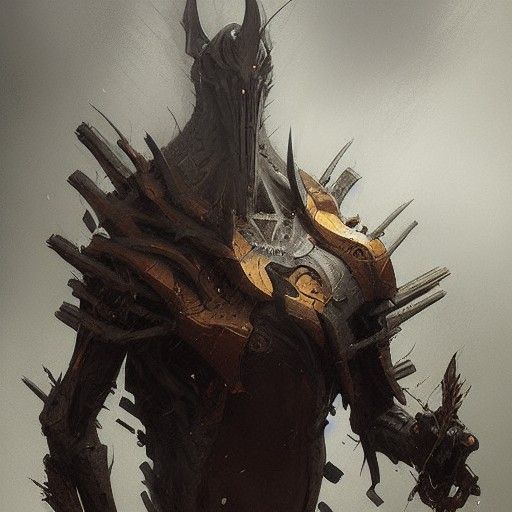 Sinister Metal Design in Dark Fantasy Style