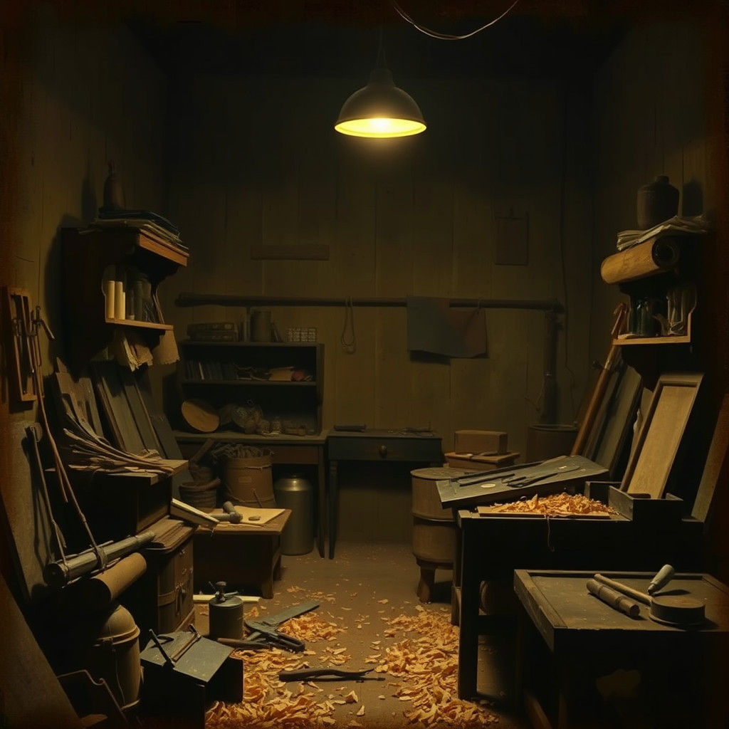 Renaissance-Inspired Workshop with Atmospheric Lighting