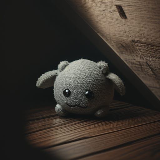 Cute Herobrine Plush Toy in Dusty Attic