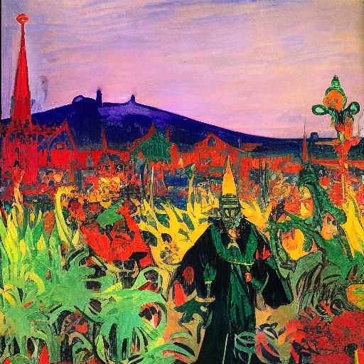 Fluorescent Vampire in Twilight, Avant-Garde Style