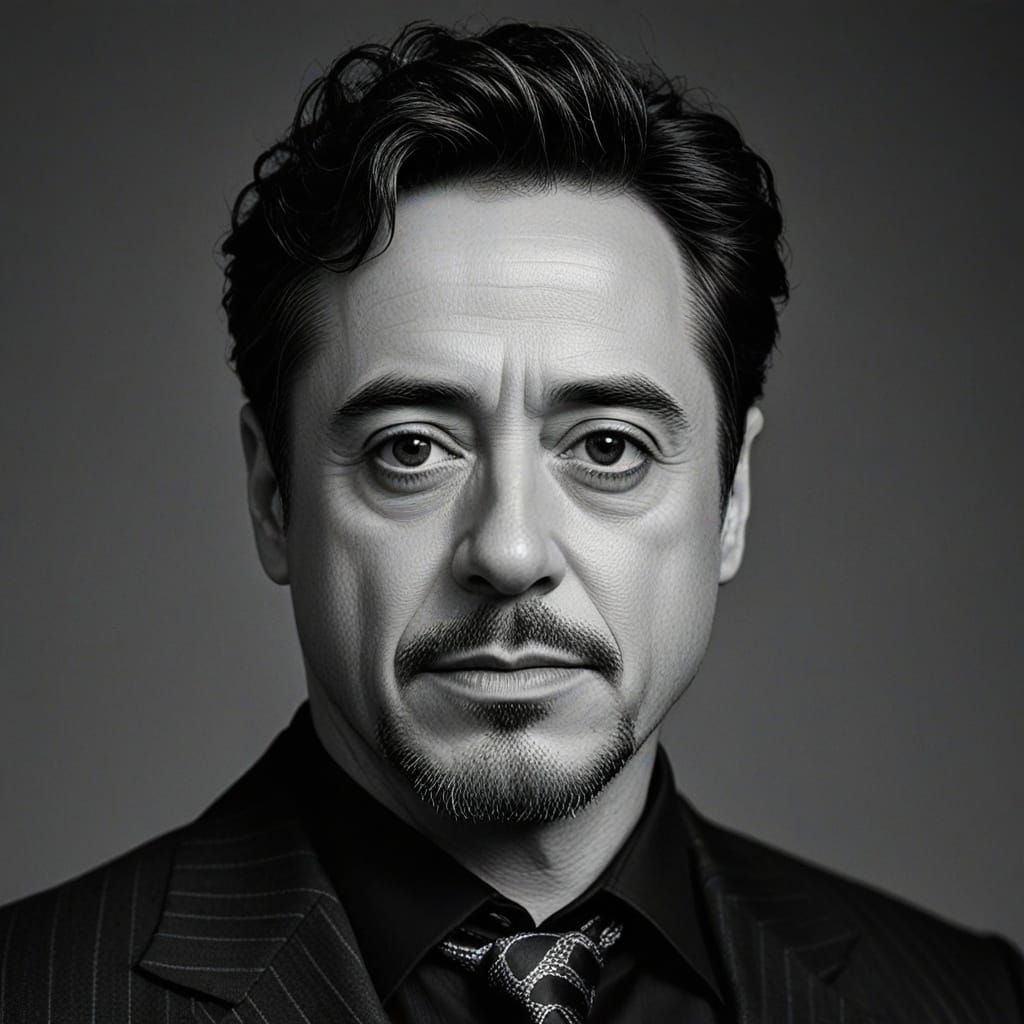 Rollei-Style Portrait of a Man in Red and Black