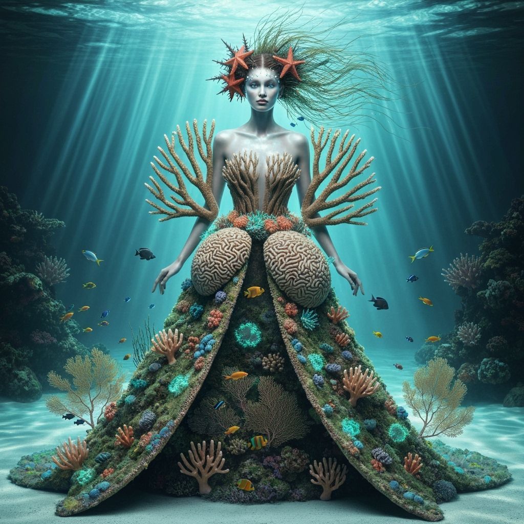 Coral Queen in Living Gown