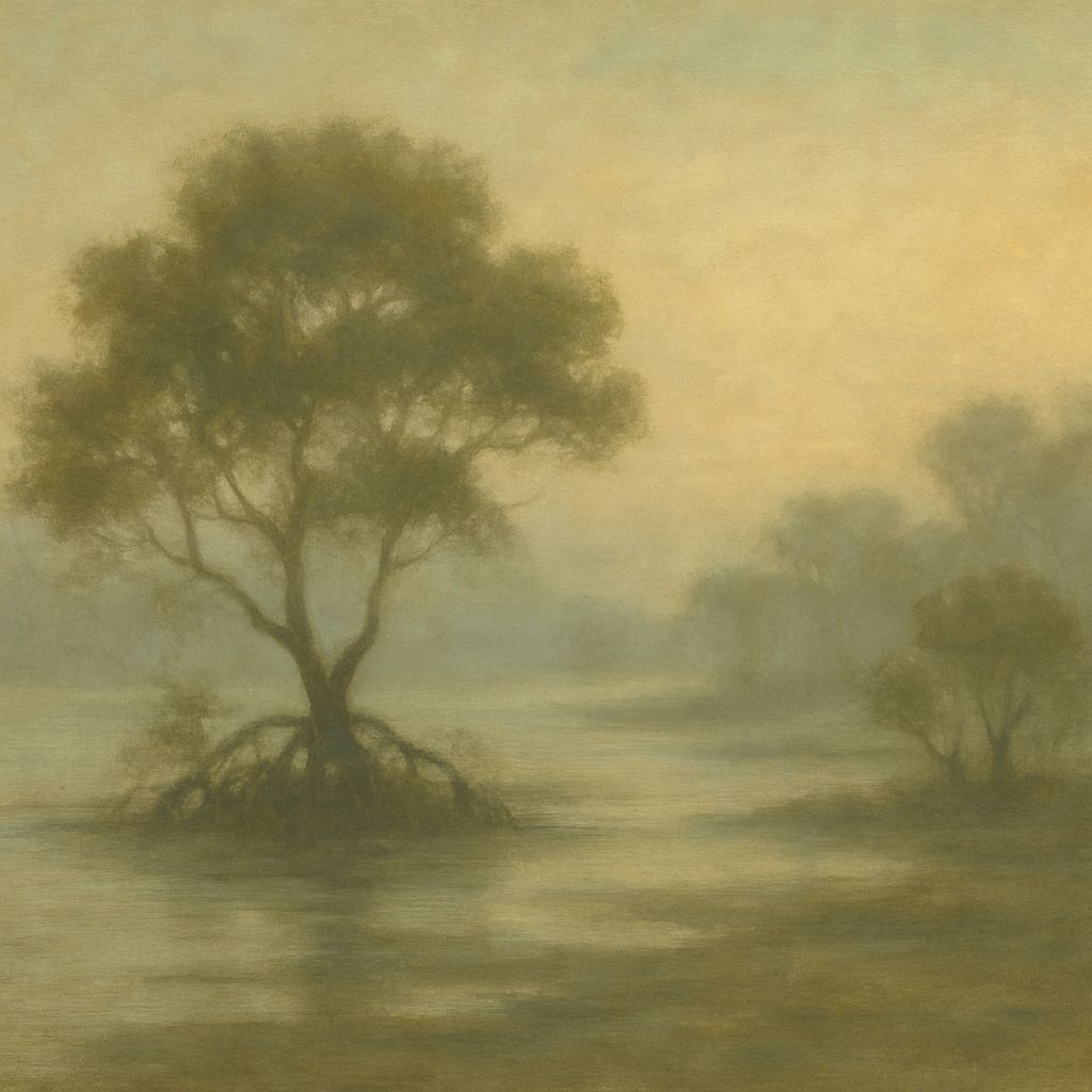 Australian Mangrove at Dawn Oil Painting