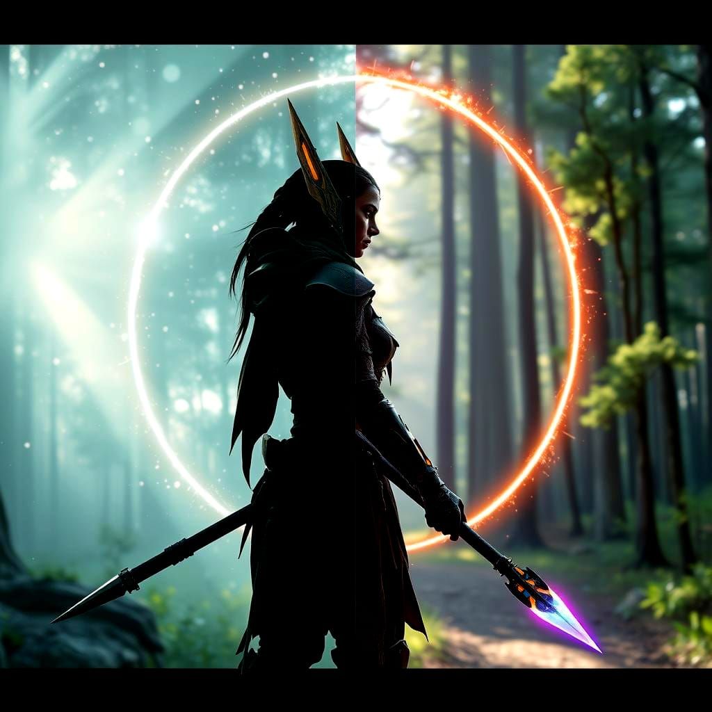 Sci-Fi Elf Bursts Through Portal