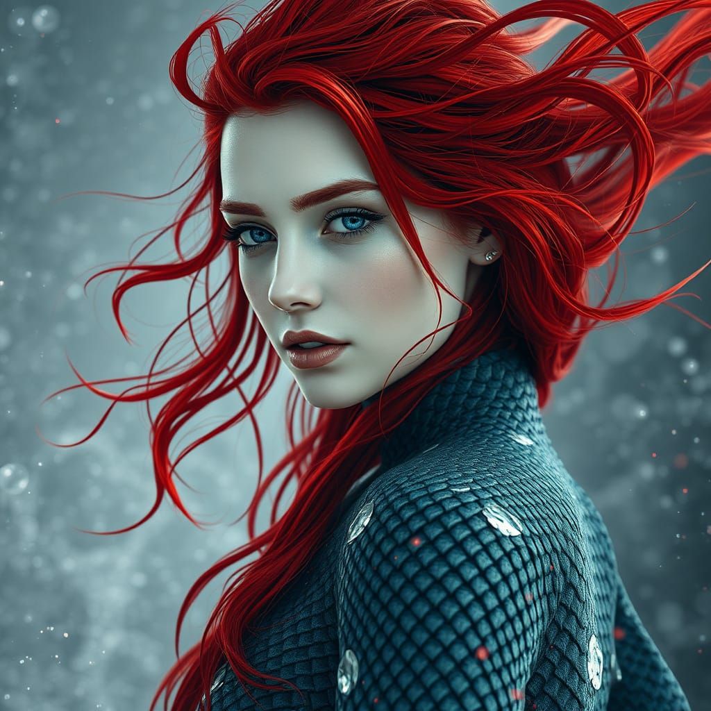 photorealistic portrait face of woman