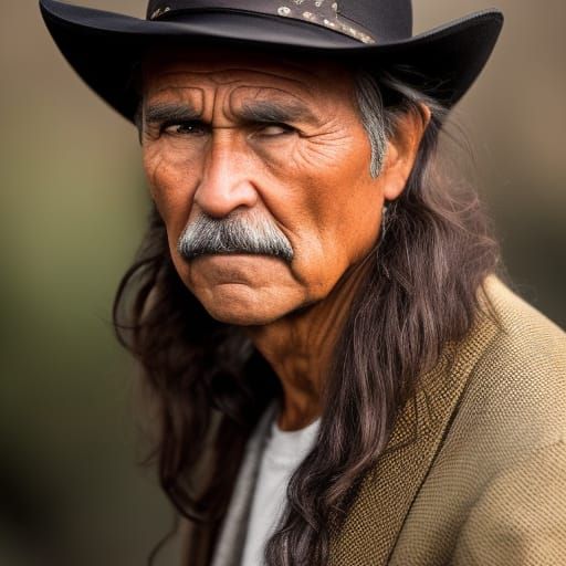 Gritty Cowboy Portrait in Street Photography Style