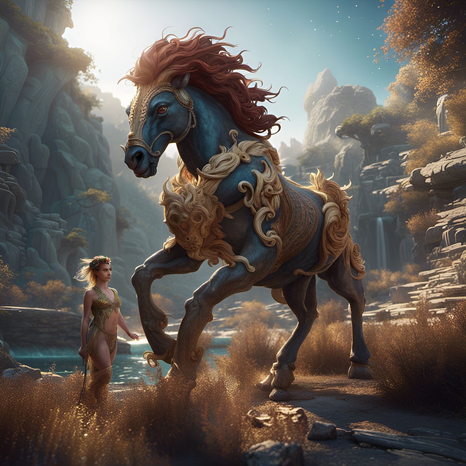 Detailed Centaur Concept Art in 8k Resolution