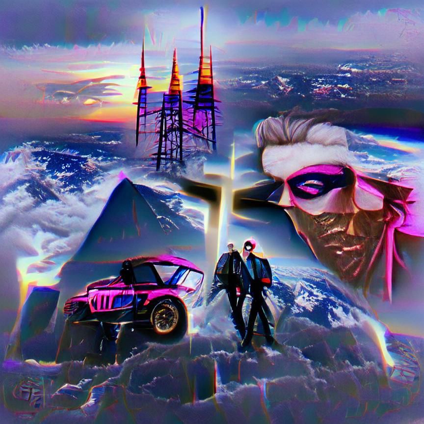 Saint and Sinner in Synthwave Style
