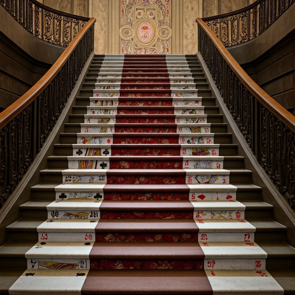 Grand Staircase with Face Card Steps