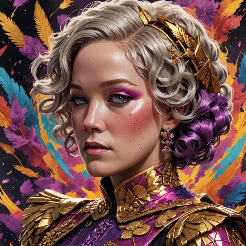 Hyperrealistic Portrait of Effie Trinket