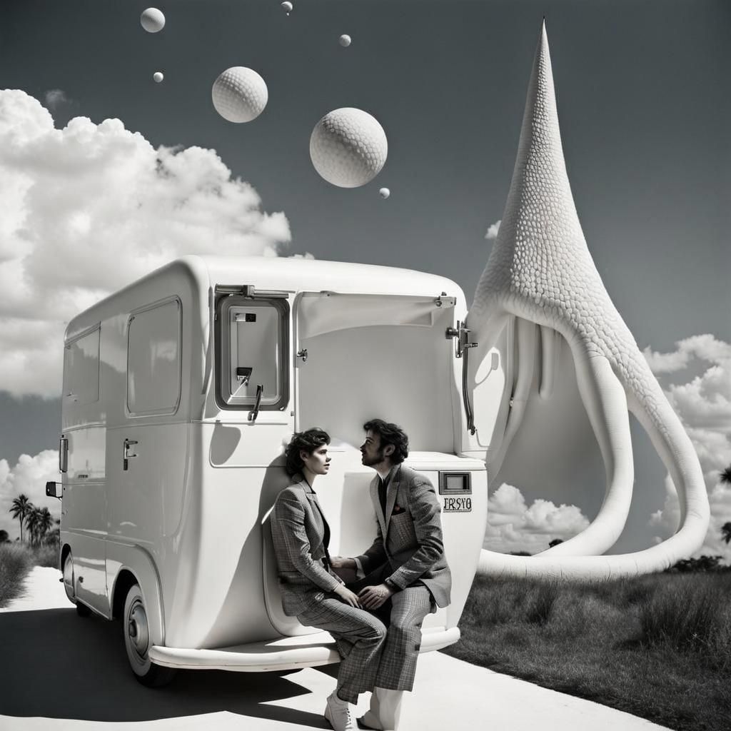 Couple's Surreal Paradise: A Photorealistic Vision