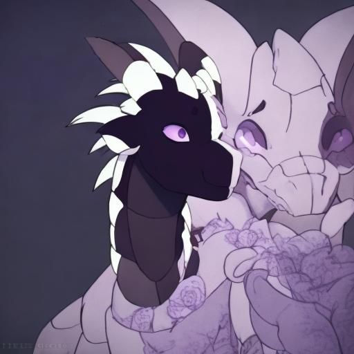 Crying Dragon in Black and White: Digital Matte Painting