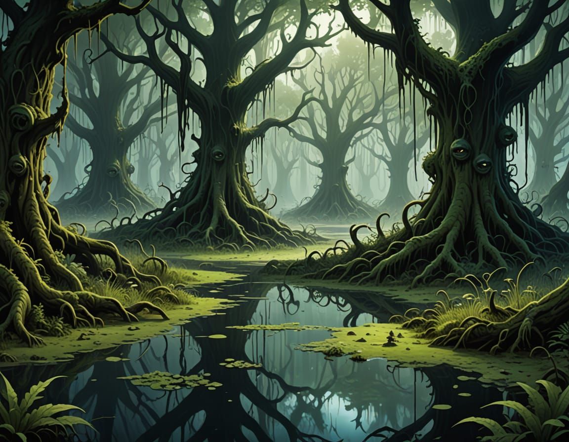Eldritch Swamp in a Nightmare Realm