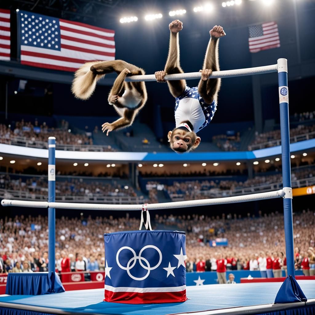 Monkey Gymnast Wins Animal Olympics