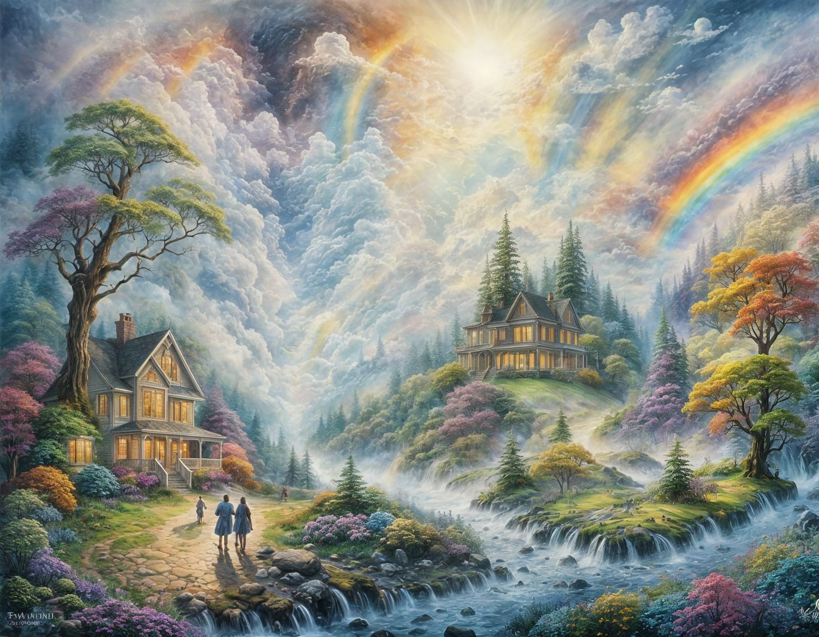 Ancestors Emerge: A Surreal Ecoline-Ink Fantasy