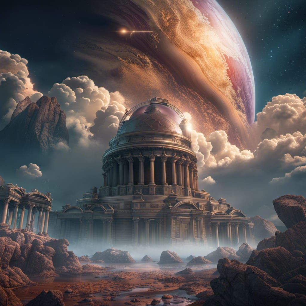 Zeus as Sagittarius: Detailed Matte Painting
