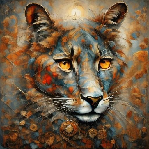 Steampunk Doppelganger in Oil Painting Style