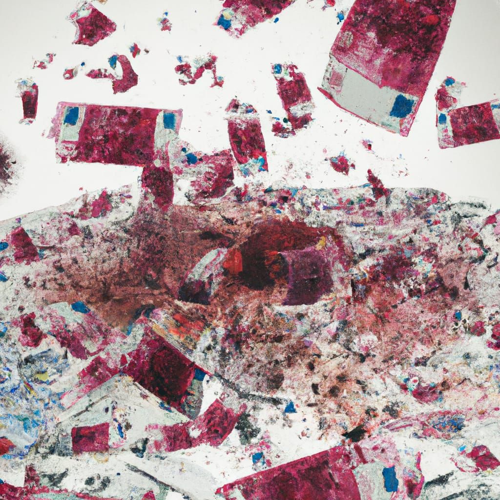 Exploding Blood Money: Photorealistic Cash Note Explosion