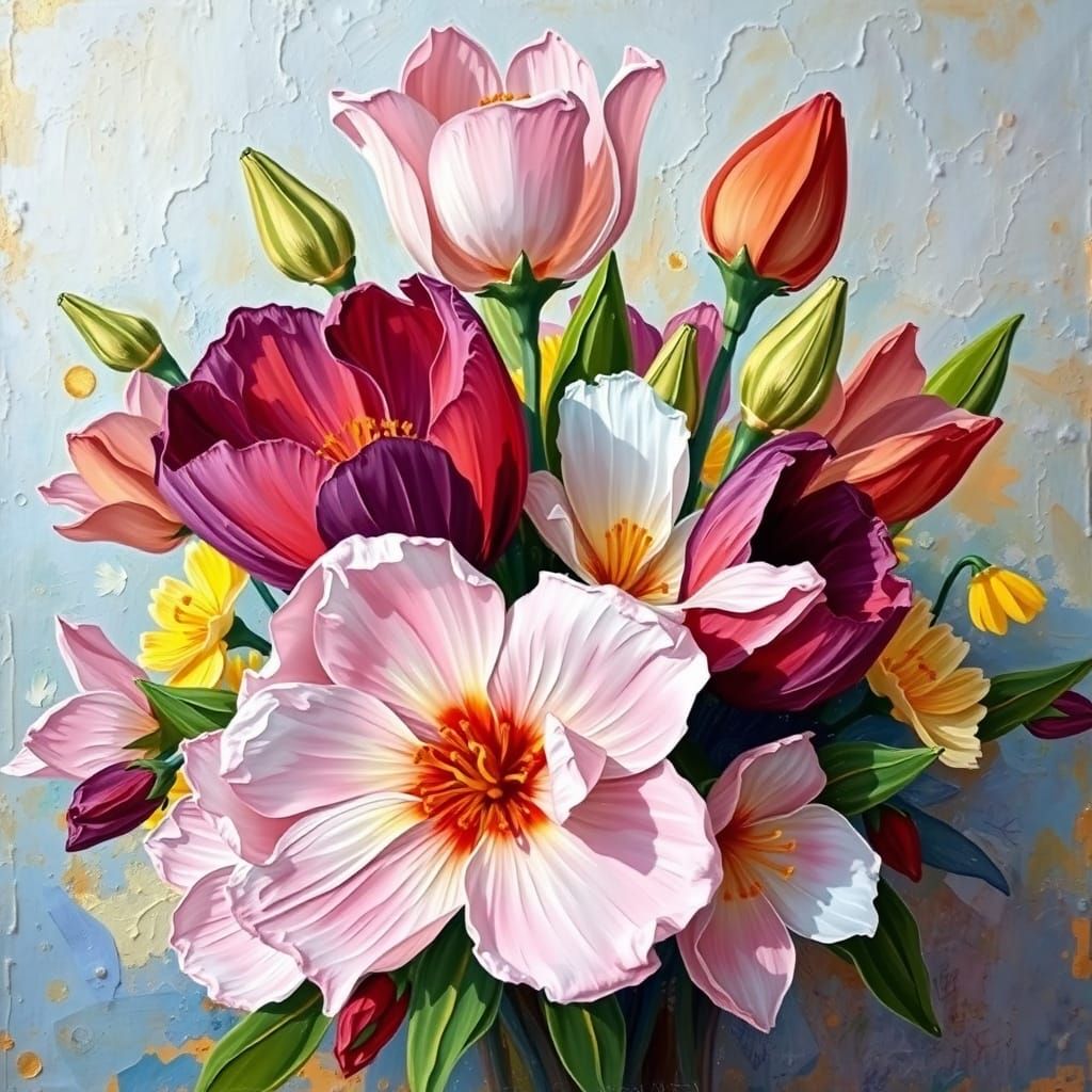 Spring flower bouquet