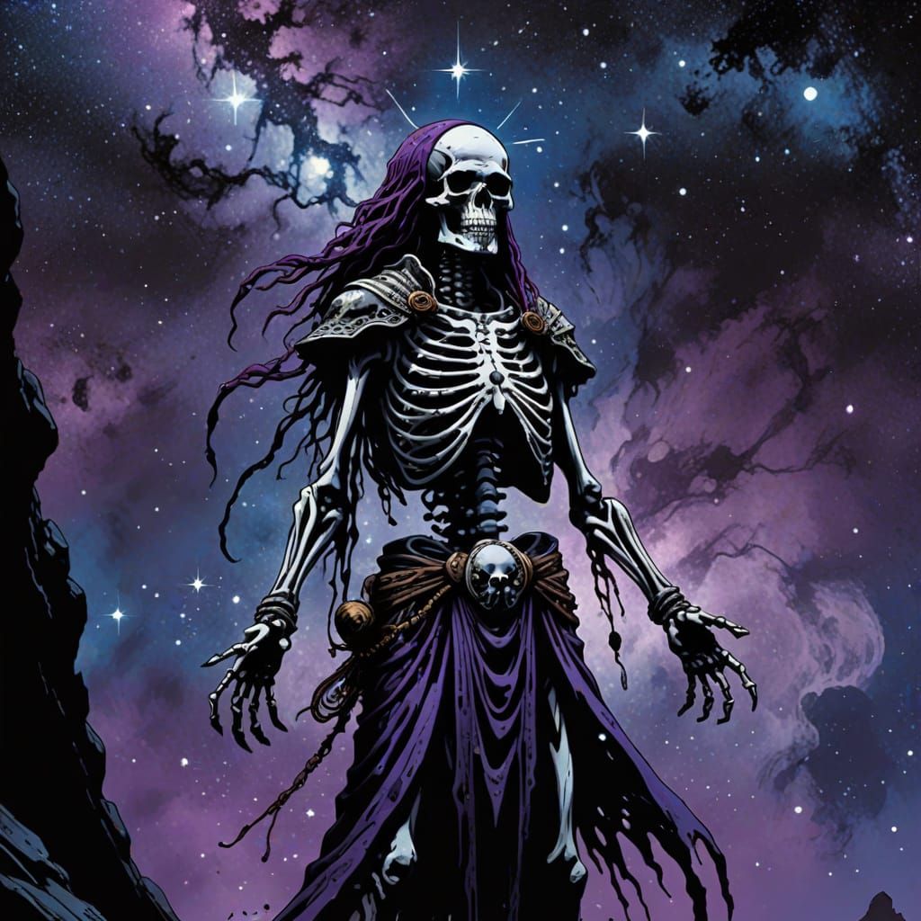 Skeleton Shaman at Cosmic Void Edge