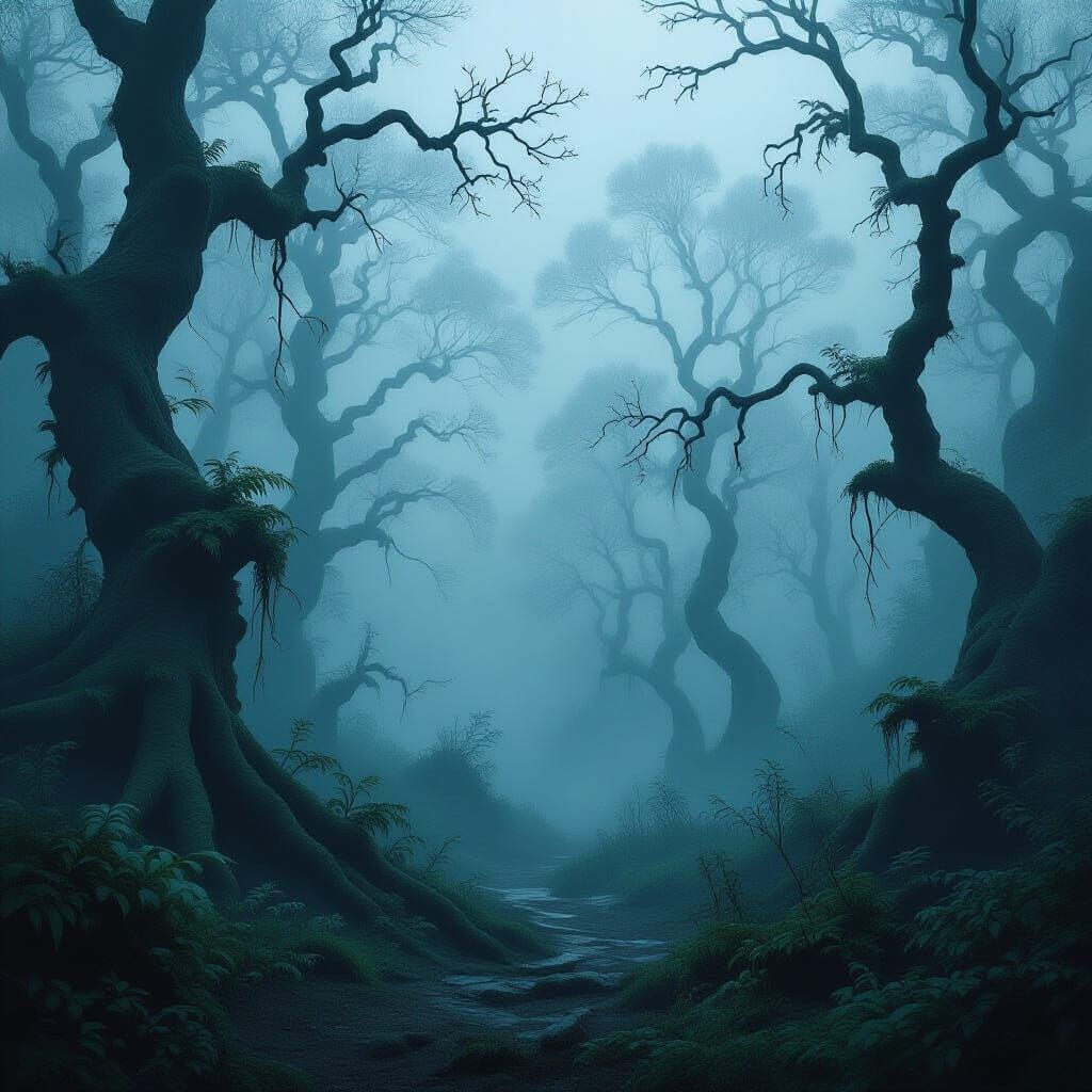 Eerie Forest in Ashley Wood Style