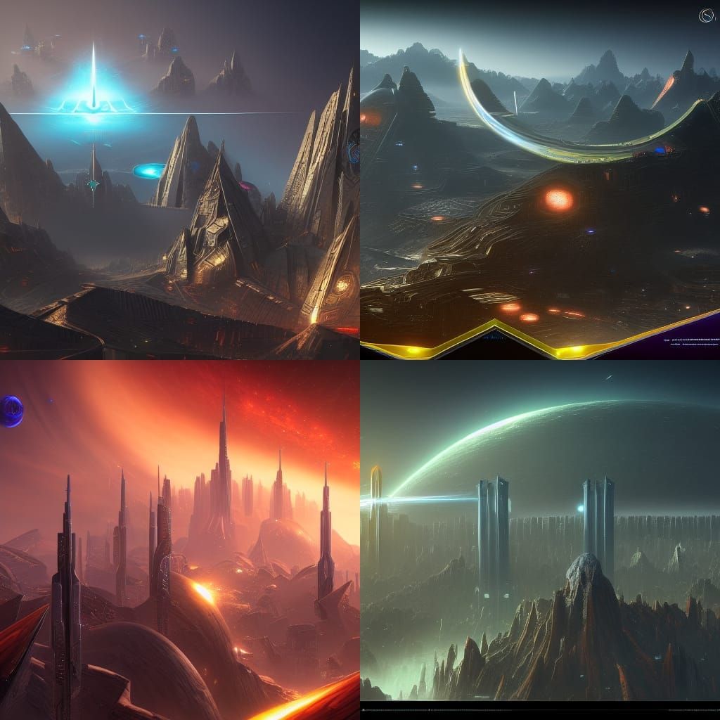 Galactic Ecumenopolis: Detailed Matte Painting in Deep Color