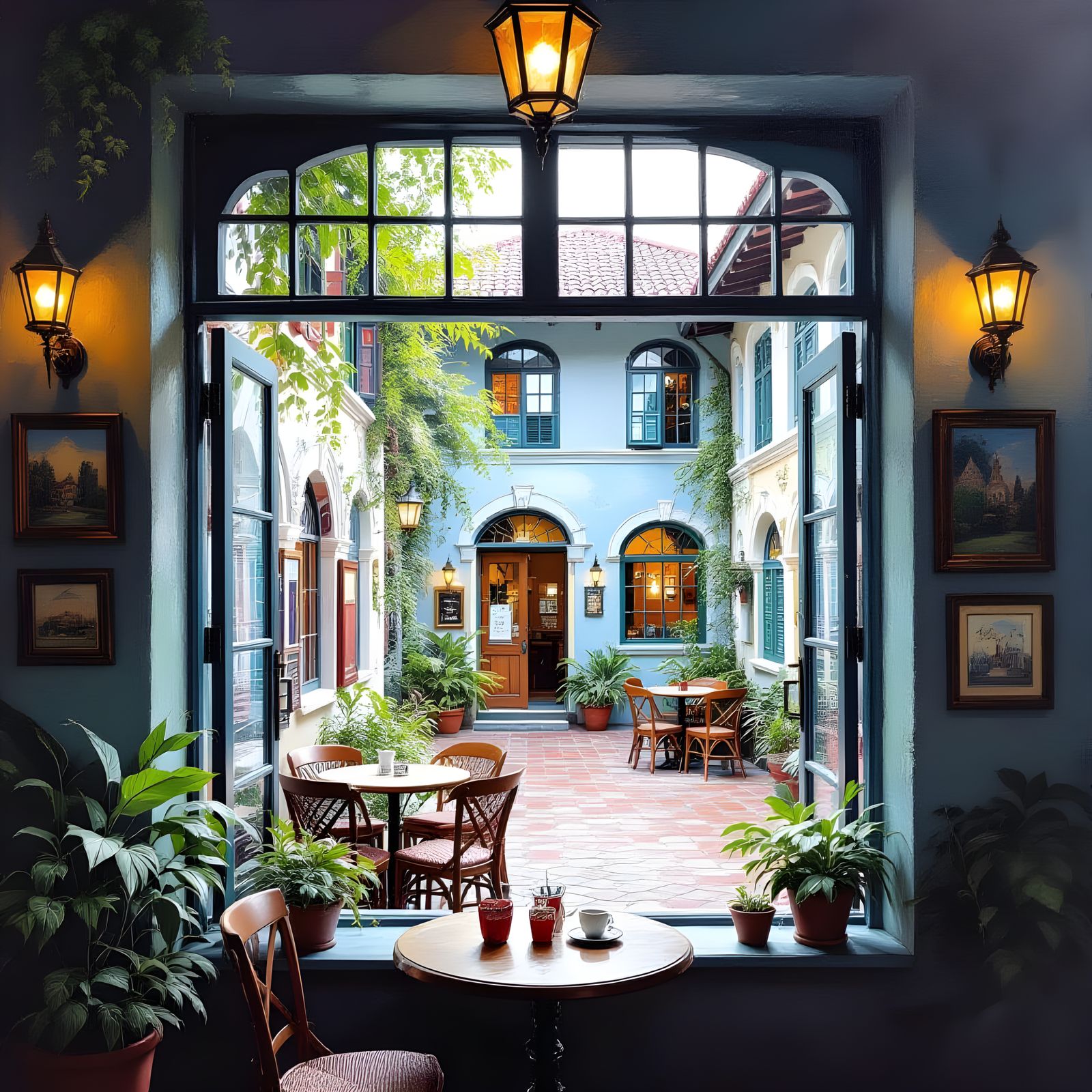 Enchanted Singapore Cafe in Little India Courtyard