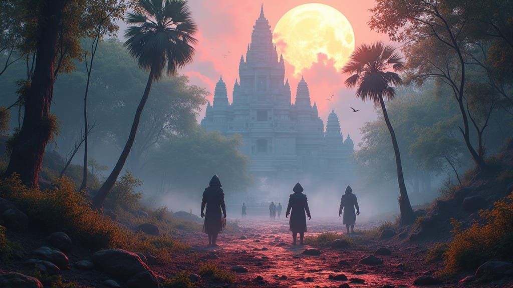 Epic Fantasy Montage Unfolds in High-Resolution Concept Art