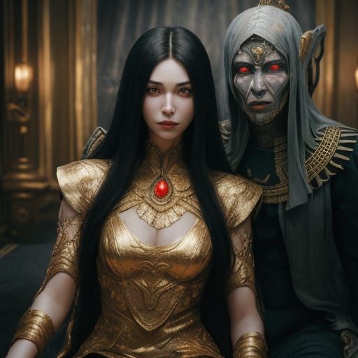 Ethereal Goddess in Muted Twilight