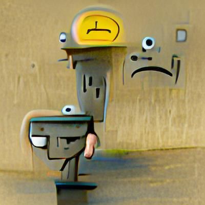 Minimalist Shrugging Emoticon Illustration