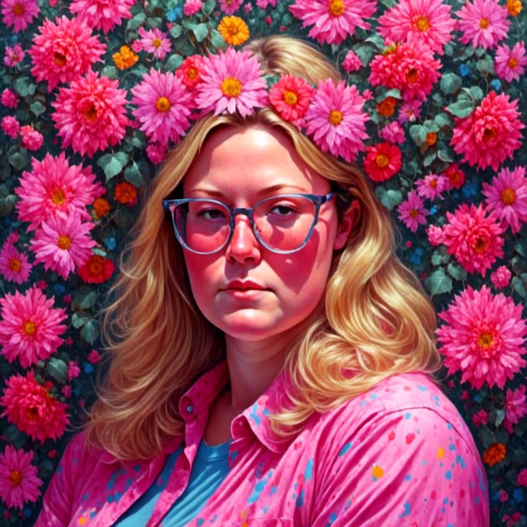 Person in Eighties Fashion, AI Generated Image