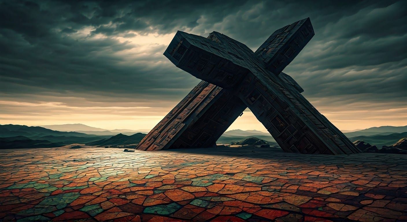 Surreal Dark Dystopian Architecture in Grand Warhammer 40K S...